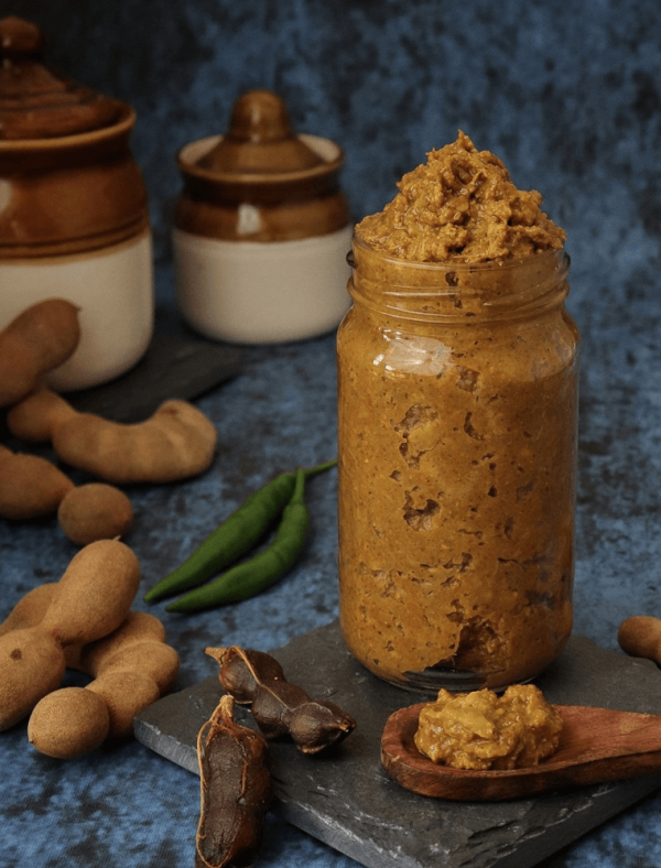 Tamarind Pickle 200g Authentic Telugu Style Achar | Traditional South Indian Taste | Homemade Andhra Pickles | Tamarind And Mixed Spices | Glass Jar